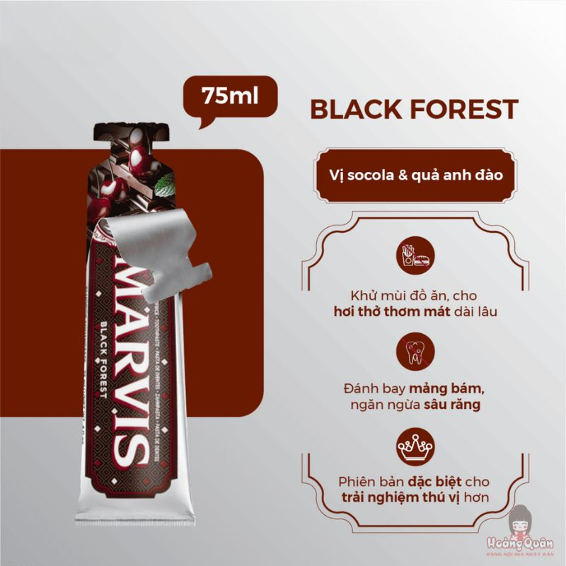 Kem đánh răng Marvis Black Forest 75ml
