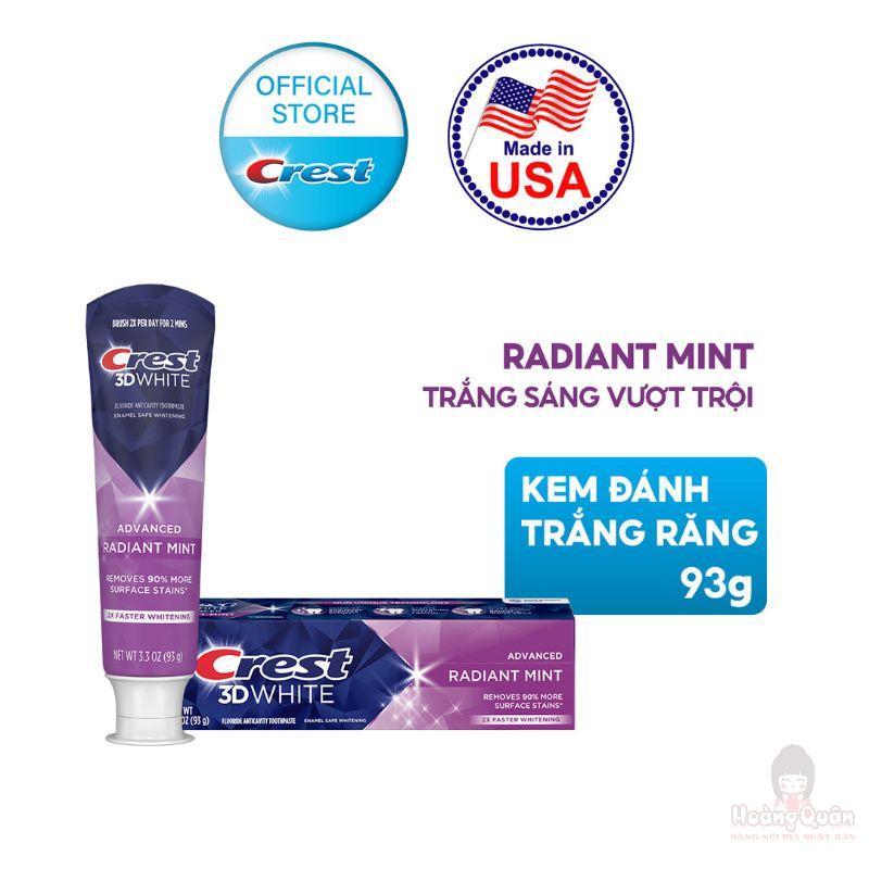 Kem đánh răng Crest 3D White Advanced Radiant Mint 93g