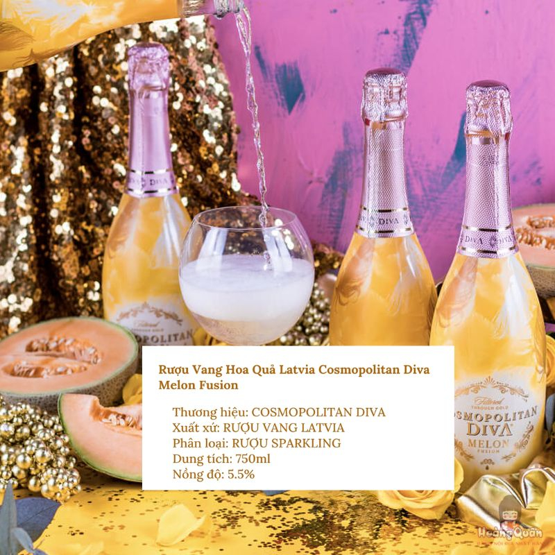 Rượu vang hoa quả Cosmopolitan Diva Melon Fusion giá rẻ