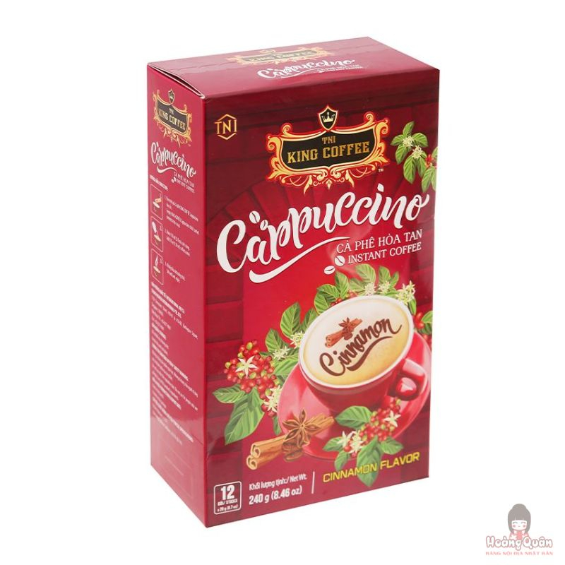 King Coffee Cappuccino Vị Quế 240g