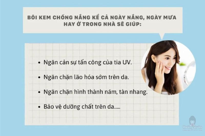 trời mưa có cần bôi kem chống nắng