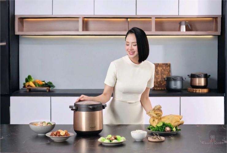 Nồi ủ chân không Kaiyo 2 tay cầm màu vàng 4.5l uy tín
