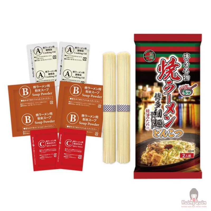 Mì Xào Ichiran Yaki Ramen Tonkotsu (2 Phần) 218G chính hãng