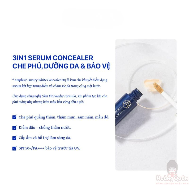Kem che khuyết điểm Ampleur Luxury White Concealer SPF50+/PA++++ 7g giá tốt