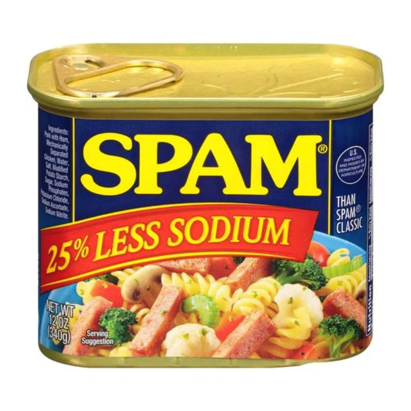 Thịt Heo Hộp Xông Khói SPAM Ít Mặn 25% Less Sodium 340g