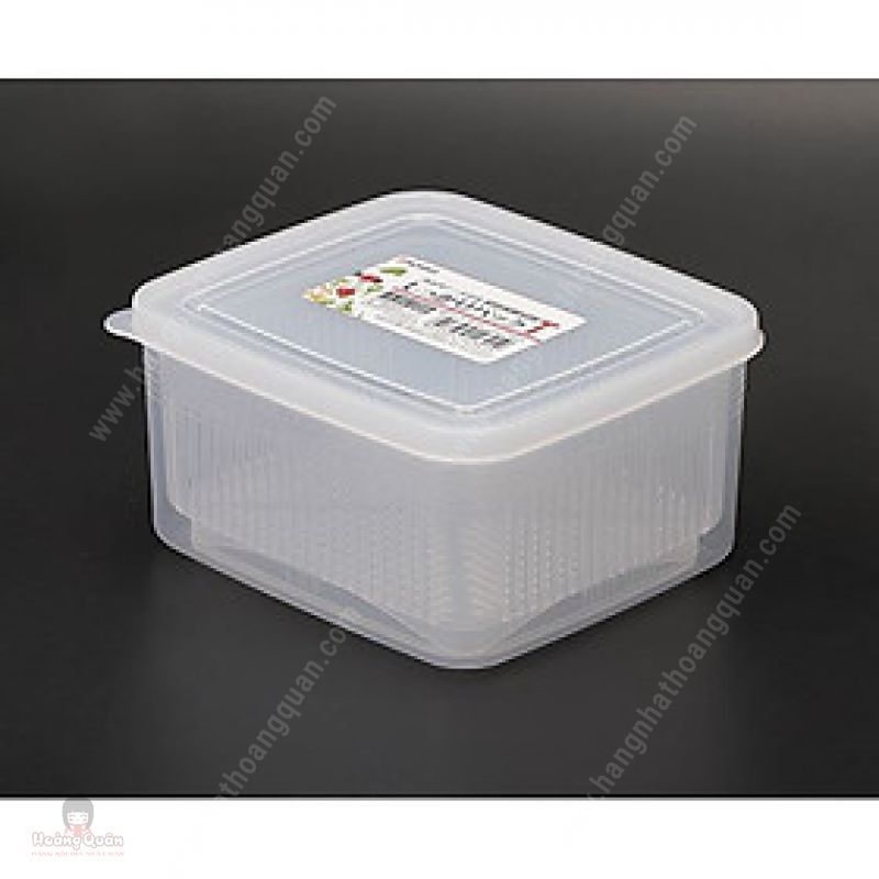 Hộp Nhựa Vuông 2 Lớp Đựng Thực Phẩm Nakaya 1,1L