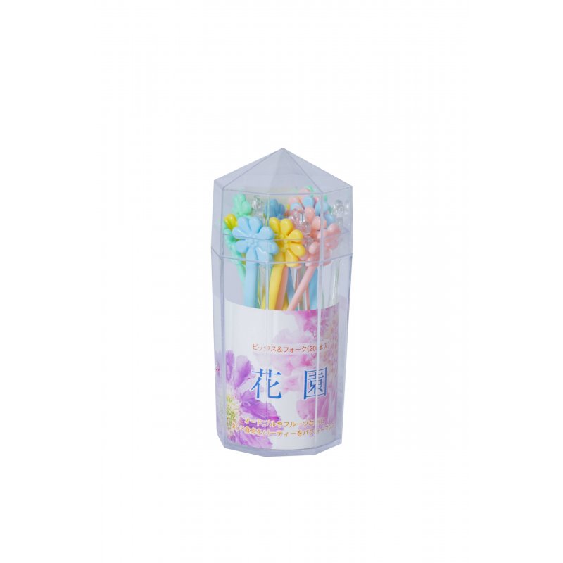 Nĩa Ăn Trái Cây Hình Hoa Sanada (Hộp 20 Cái)