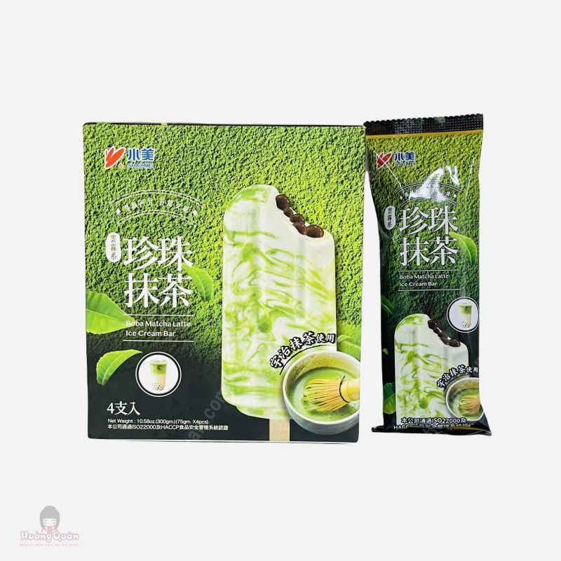 Kem Boba Matcha Latte Ice Cream Bar