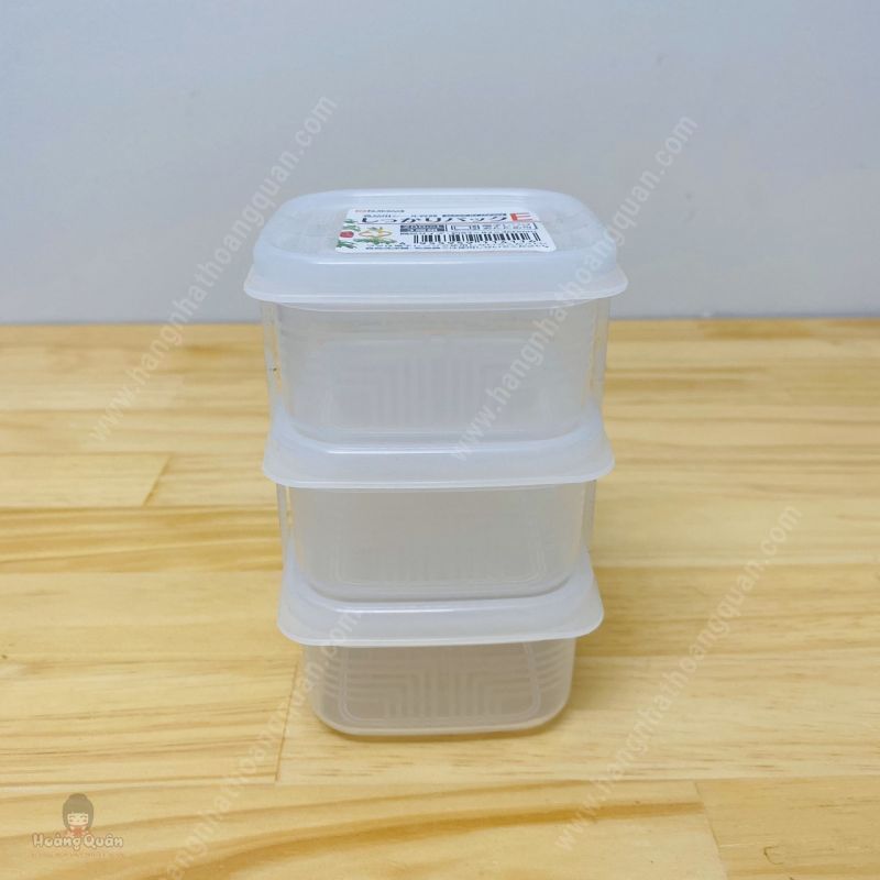 Hộp Nhựa Vuông Đựng Thực Phẩm Nakaya (3x200ml)