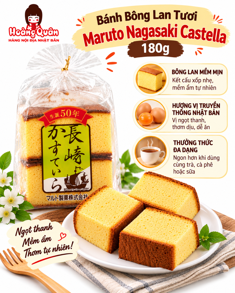 Bánh Bông Lan Maruto Castella