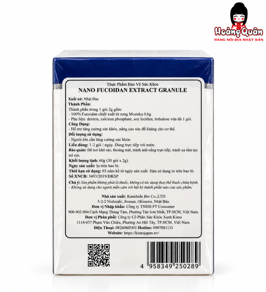 Bột Uống Ngăn Ngừa & Hỗ Trợ Điều Trị Ung Thư Nano Fucoidan Extract Granule 30 Gói