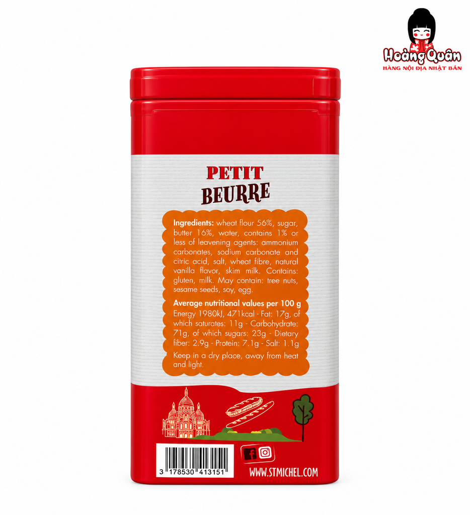 Bánh Quy Bơ St Michel Petit Beurre 180g
