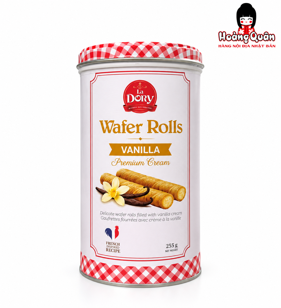Bánh Ống Quế La Dory Wafer Rolls Vanilla 255g