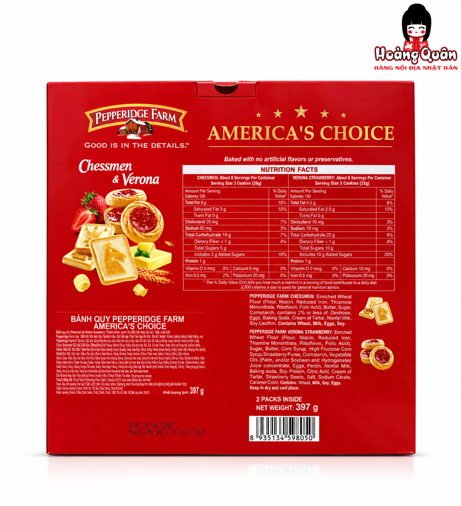 Bánh Quy Pepperidge Farm America's Choice 397g