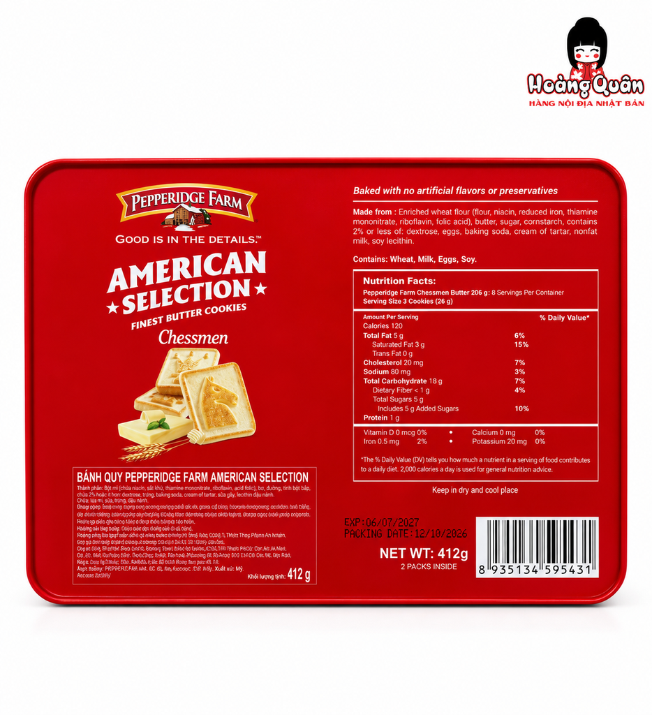 Bánh Quy Pepperidge Farm American Selection 412g