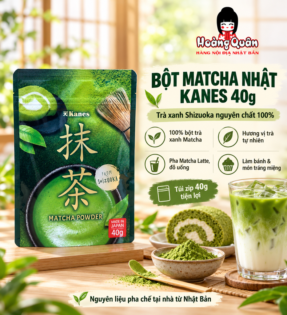 Bột Matcha Nguyên Chất Kanes 40g