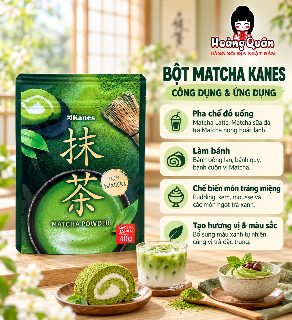 Bột Matcha Nguyên Chất Kanes 40g