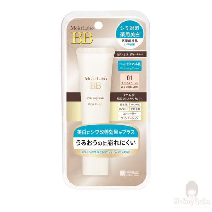 Kem Nền Làm Trắng Meishoku Moist-Labo BB  (Màu Trắng TN Tone Sáng  01) 33G