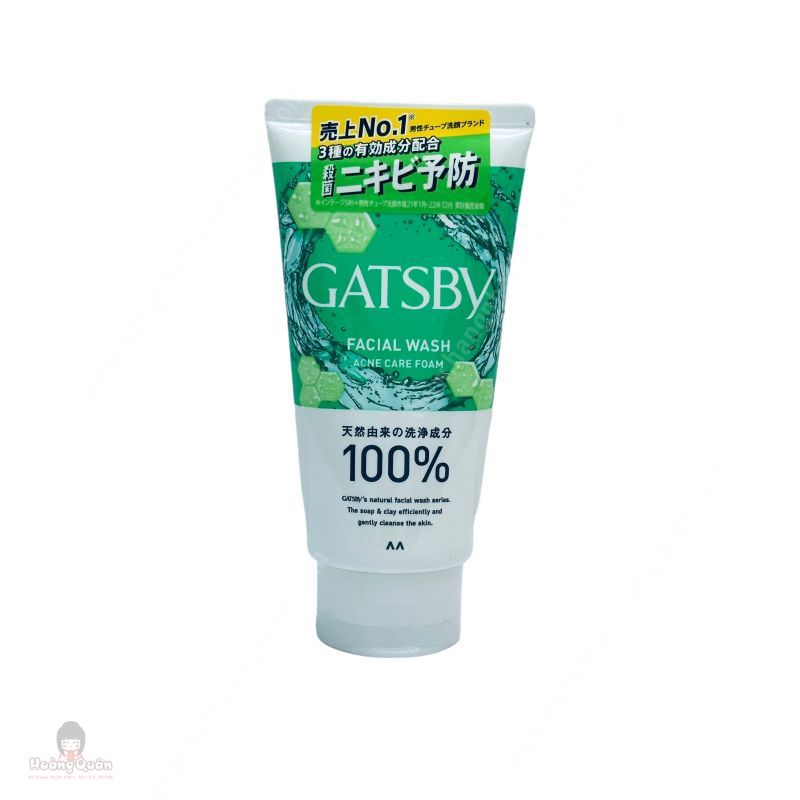 Sữa Rửa Mặt Nam Gatsby Acne Care Foam 130g (X.Lá)