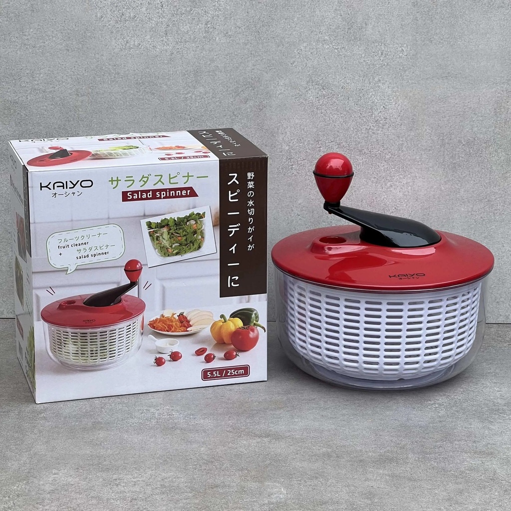 Rổ Quay Rau Kaiyo Màu Đỏ 5.5 Lít