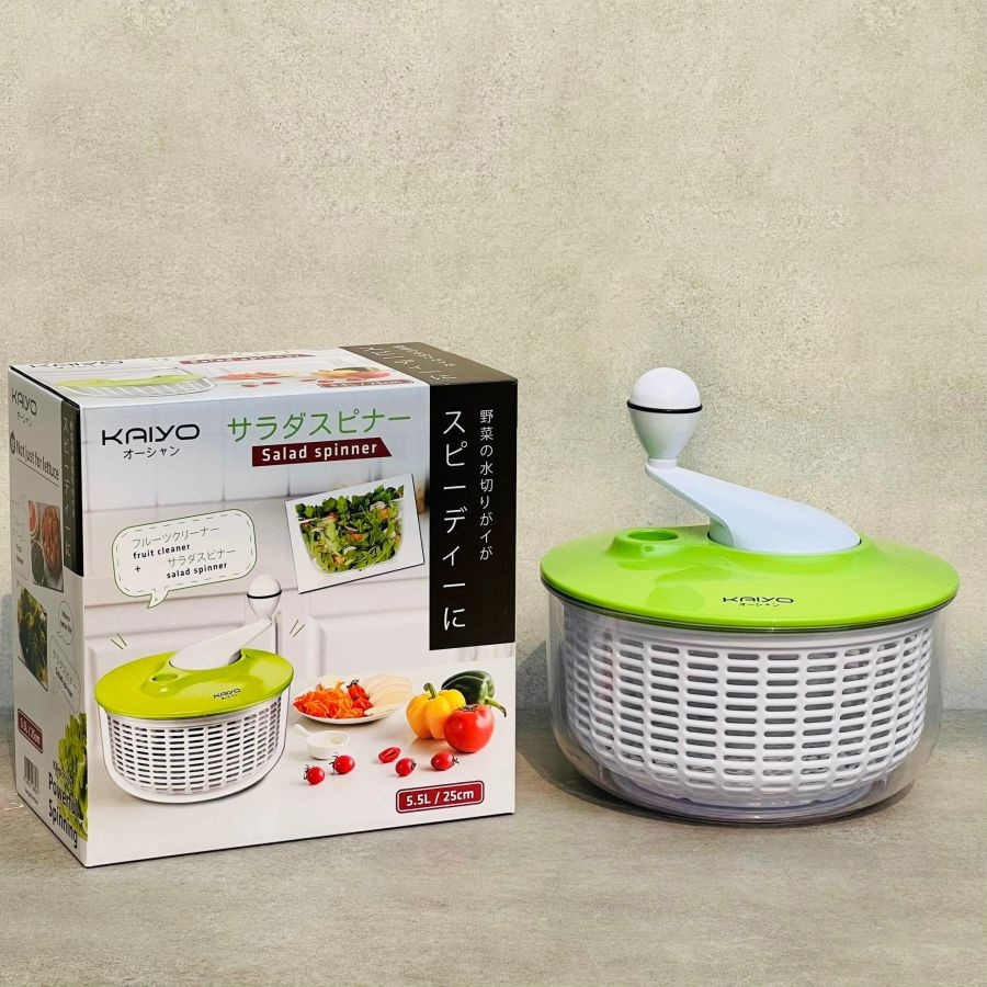 Rổ Quay Rau Kaiyo Màu Xanh 5.5 Lít