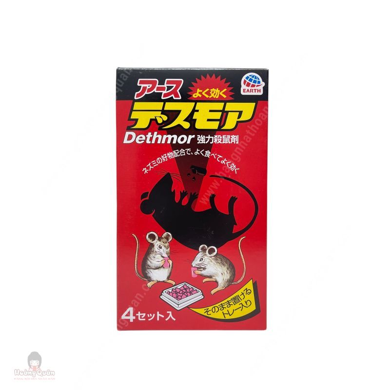 Thuốc Diệt Chuột Dethmor Nhật Bản (Hộp 4 Vỉ)