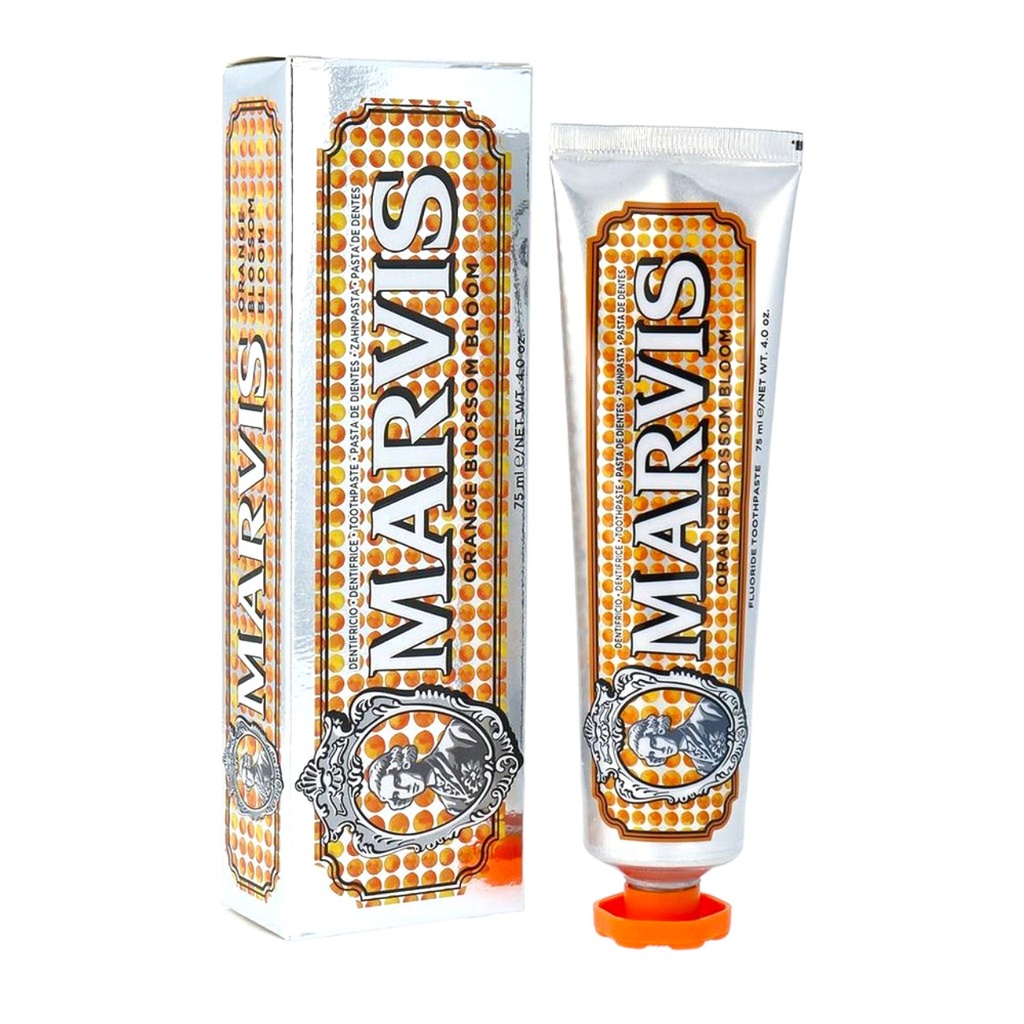 Kem Đánh Răng Marvis Orange Blossom Bloom Trắng Răng Giúp Ngăn Ngừa Sâu Răng, Cao Răng & Mảng Bám 75ml