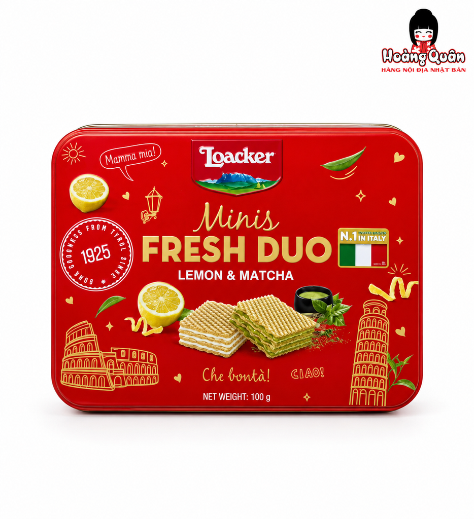 Bánh Xốp Loacker Minis Fresh Duo 100g