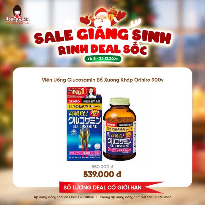 Viên Uống Glucosamin Bổ Xương Khớp Orihiro 900v