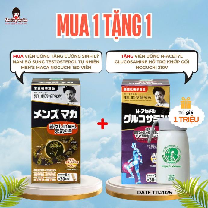 TPBVSK Tăng Cường Sinh Lý Nam Bổ Sung Testosterol Tự Nhiên Men’s Maca Noguchi 150 viên