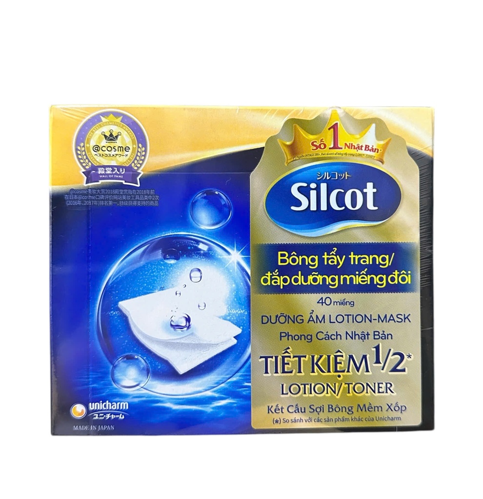 Bông Tẩy Trang Silcot 40M Miếng Đôi
