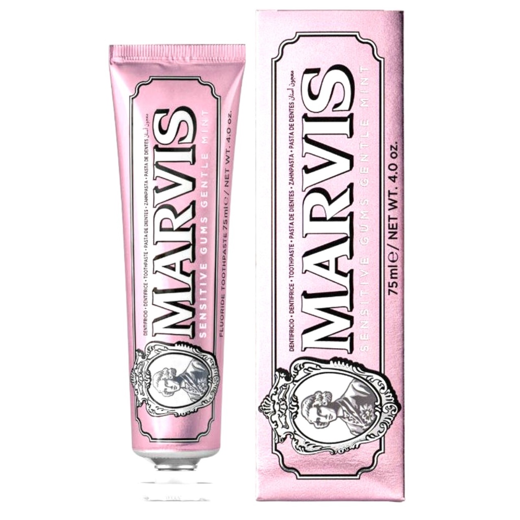 Kem Đánh Răng MARVIS Sensitive Gums Gentle Mint Trắng Răng Dành Cho Người Có Nướu Nhạy Cảm 75ml