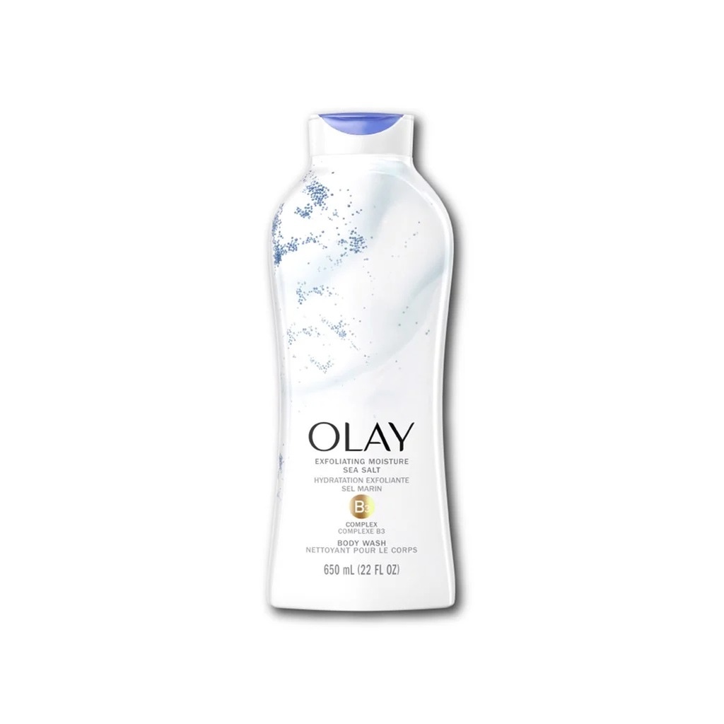 Sữa Tắm Dưỡng Ẩm Olay Tẩy Tế Bào Chết Với Muối Biển 650ml