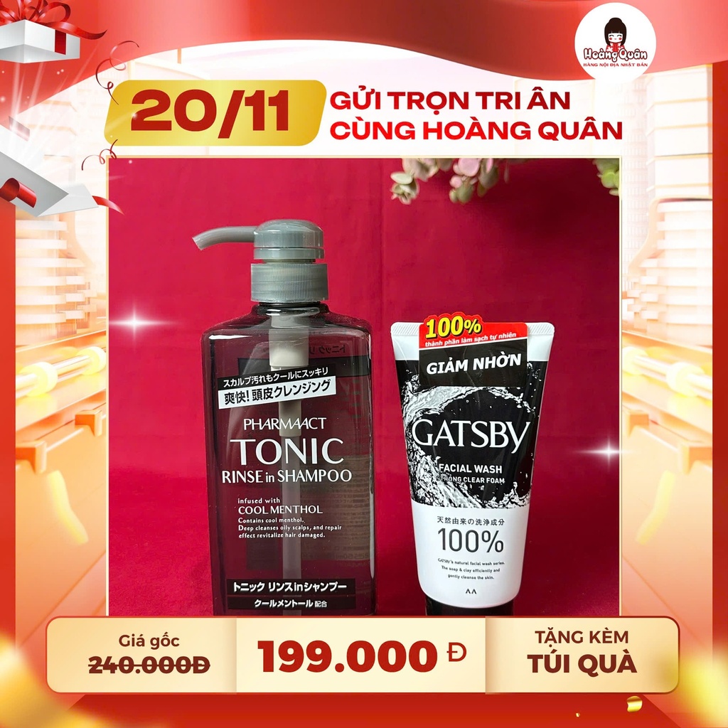 Combo 10 - Dầu Gội Tonic + SRM Gatsby
