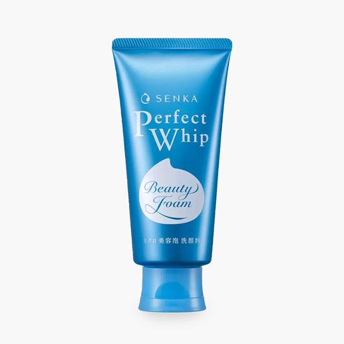 Sữa Rửa Mặt Chiết Xuất Tơ Tằm Trắng Senka Perfect Whip 120g (Xanh)