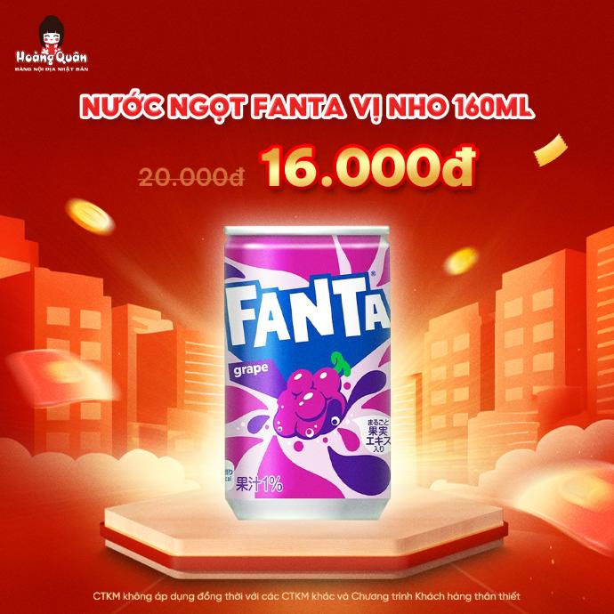 Nước Ngọt Fanta Vị Nho 160ml
