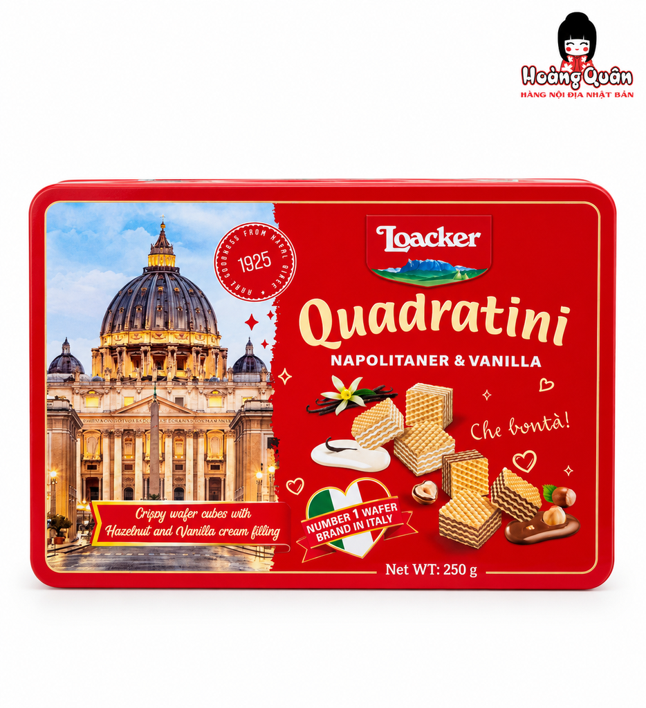 Bánh Xốp Loacker Quadratini Gift Box 250g