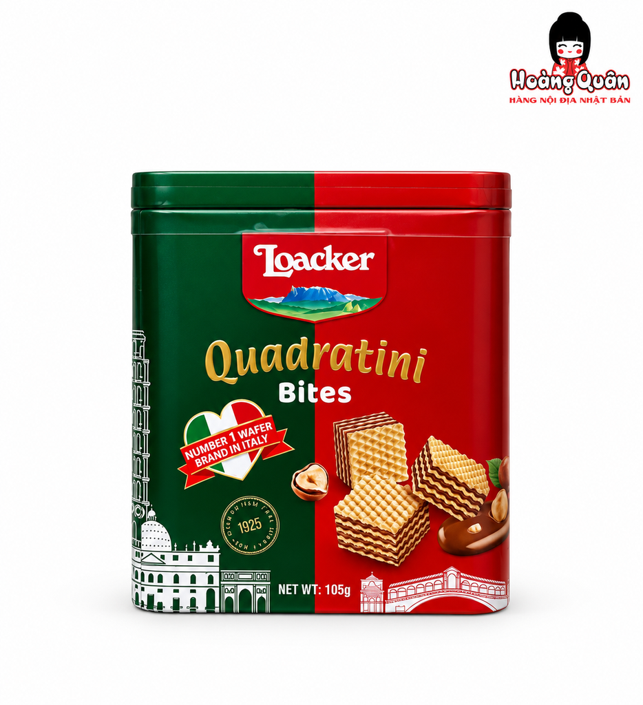 Bánh Xốp Loacker Quadratini Bites 105g