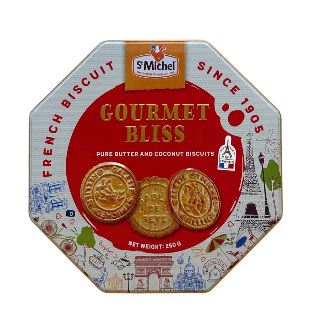 Bánh Quy St Michel France Gourmet Bliss 250g Hộp Bát Giác