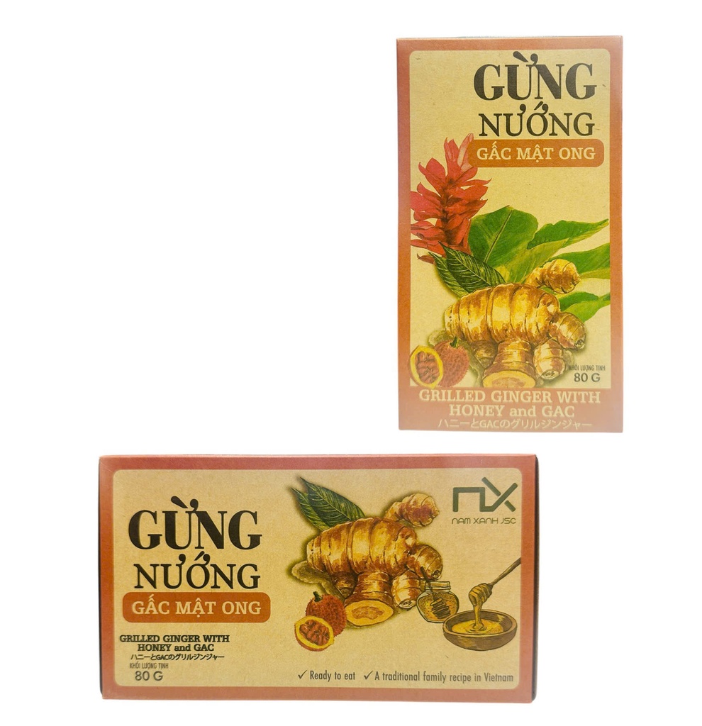 Gừng Nướng Gấc Mật Ong NX 80g
