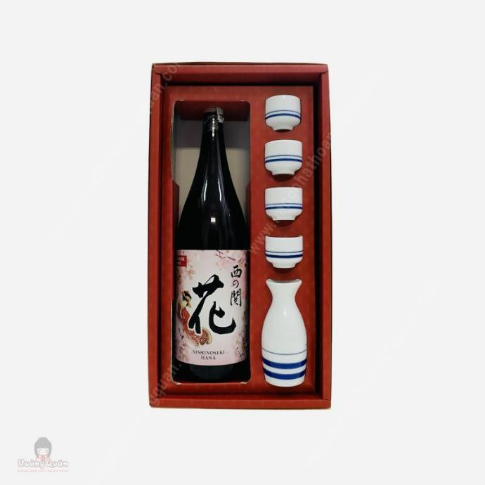 Hộp Đựng Rượu Sake 1.8L 2025 (Bình + Ly + Túi Giấy) Mẫu Mới