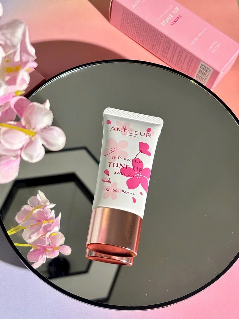 Kem Chống Nắng Ampleur W Protect UV Tone Up Sakura Spf 50+ 30g