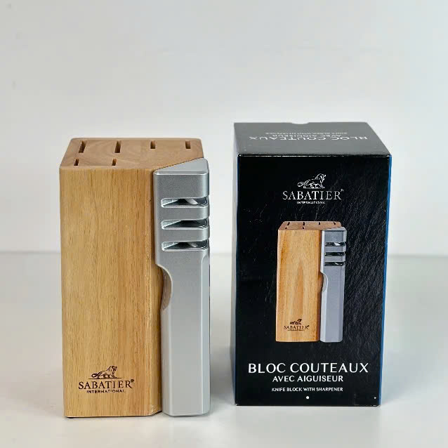Bộ Đế Cắm & Mài Dao Sabatier Knife Block & Sharperner