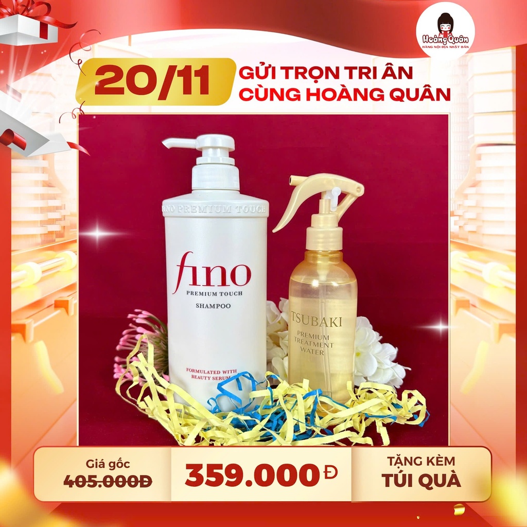 Combo 24 - Dầu Gội Fino + Xịt Dưỡng Tóc Tsubaki