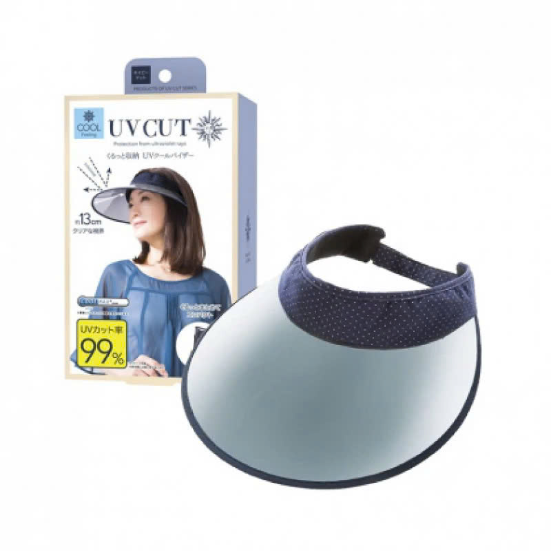 Mũ Nửa Đầu Rộng Vành Cool Max 99% Uv Cut - Upf 50+ (Vàng Xanh Chấm Bi)