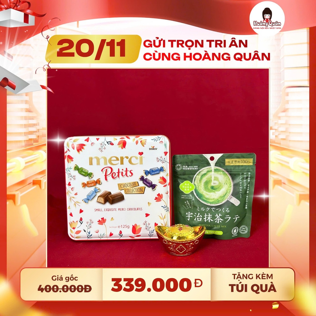 Combo 19 - Kẹo Chocolate Merci + Bột Matcha Latte