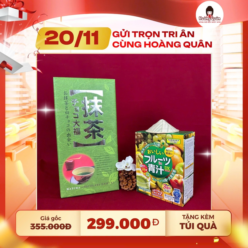 Combo 7 - Mochi Trà Xanh + Bột Trái Cây DX
