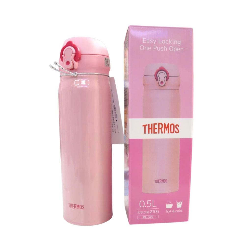 Bình Giữ Nhiệt Thermos 0.5L (Nóng&Lạnh) Màu Hồng San Hô