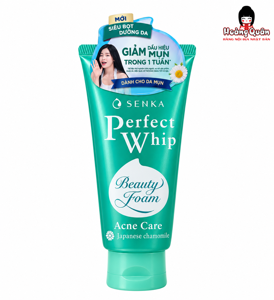 Sữa Rửa Mặt Ngăn Ngừa Mụn Senka Perfect Whip 100g(XLá)
