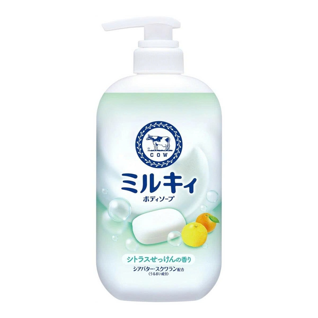 Sữa Tắm Bọt Mịn Dịu Nhẹ Cow Hương Cam Chanh 500ml